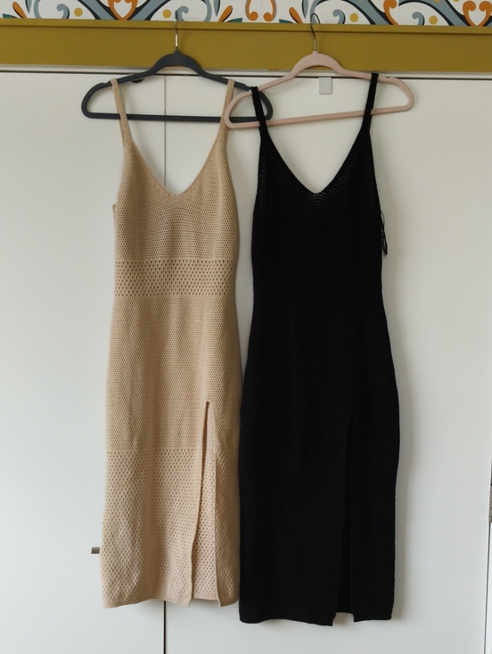 Forever 21 Dresses & Skirts - Forever 21 Beige and Black Sleeveless Knit Midi Dress Duo - Bundle Of Two
